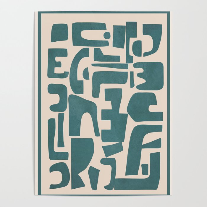 Organic Contemporary Modern Shapes 12 Poster Gallery Image 4