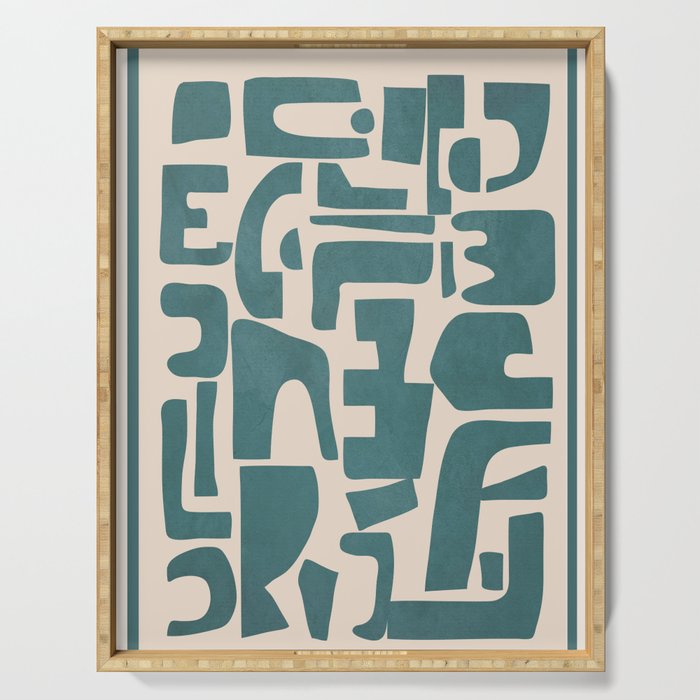 Organic Contemporary Modern Shapes 12 Serving Tray Gallery Image 1