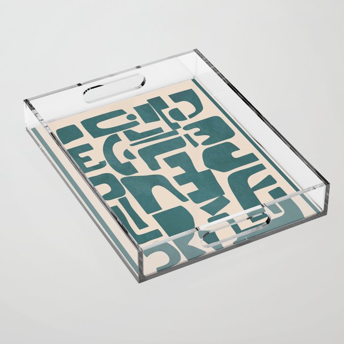 Organic Contemporary Modern Shapes 12 Acrylic Tray Gallery Image 1