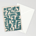 Organic Contemporary Modern Shapes 12 Stationery Card Gallery Image 2