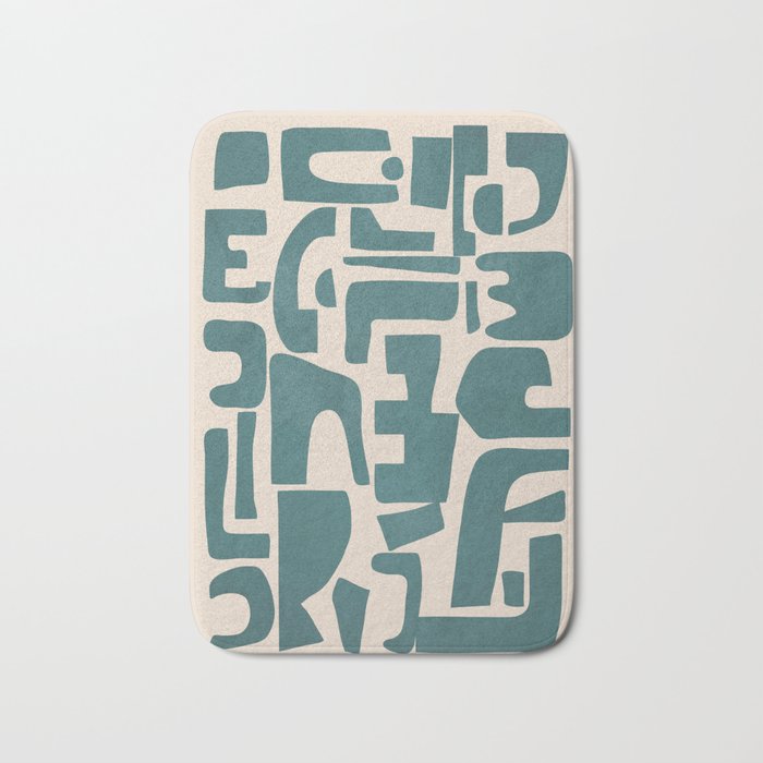 Organic Contemporary Modern Shapes 12 Bath Mat Gallery Image 1