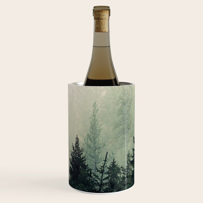 Foggy Pine Trees Wine Chiller Gallery Image 1