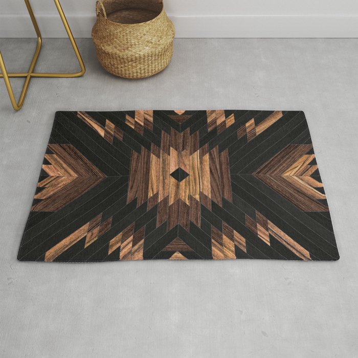 Urban Tribal Pattern No.7 - Aztec - Wood Rug Gallery Image 1