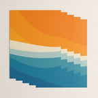 Abstract colorful landscape with wavy sea and sun Wrapping Paper Gallery Image 3