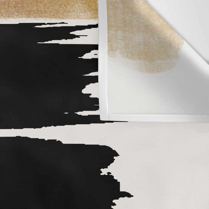 Brush Strokes (Black/Gold) Wall Tapestry Gallery Image 3