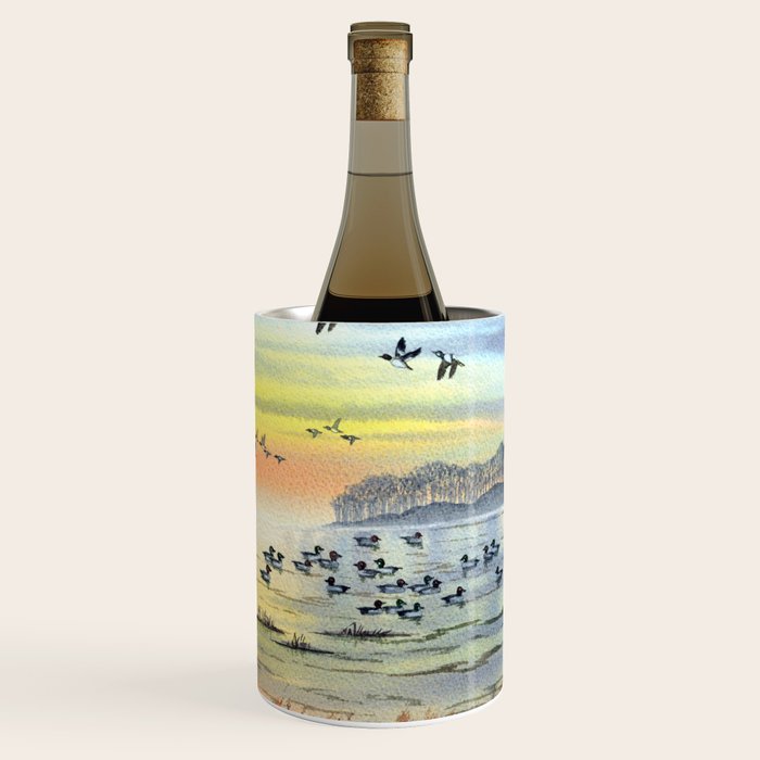 Duck Hunting With Dad For Goldeneye Wine Chiller Gallery Image 3