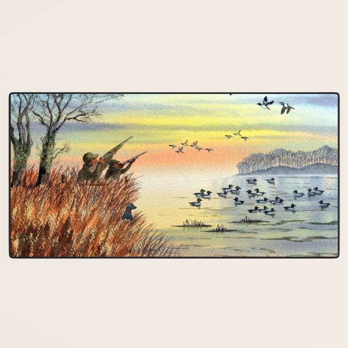 Duck Hunting With Dad For Goldeneye Desk Mat Gallery Image 3