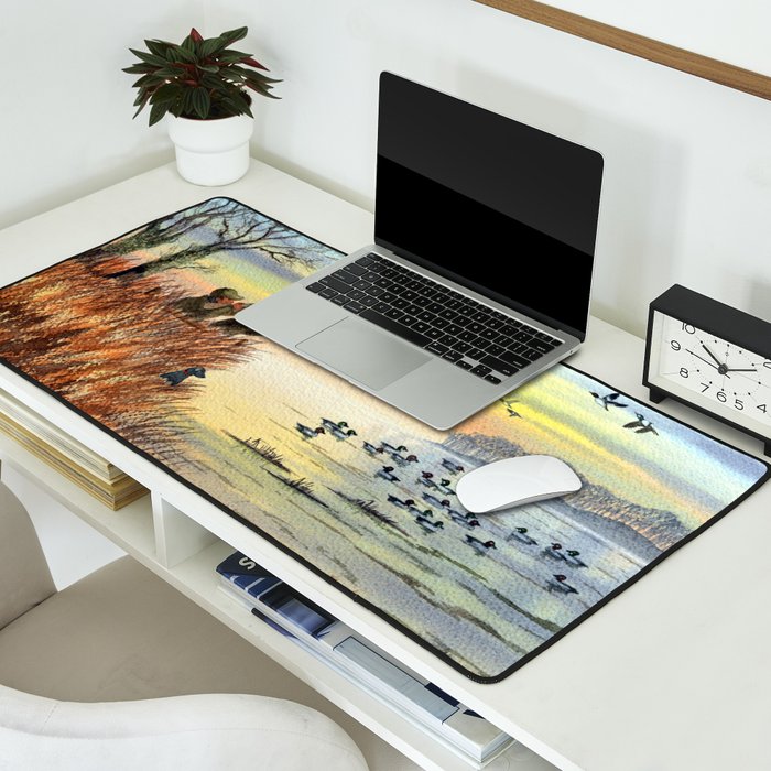 Duck Hunting With Dad For Goldeneye Desk Mat Gallery Image 2