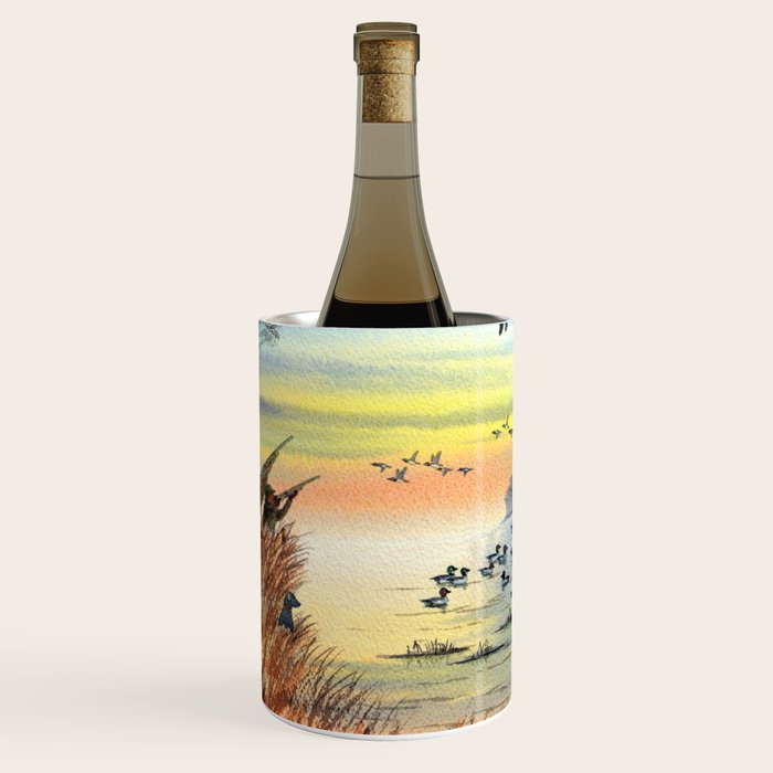 Duck Hunting With Dad For Goldeneye Wine Chiller Gallery Image 1