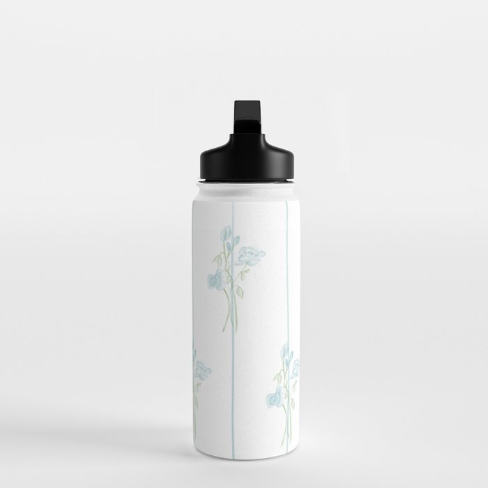 Blue Botanical Vintage Pattern Water Bottle Gallery Image 3