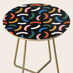 Colorful paint brush stroke line art pattern Side Table Gallery Image 2