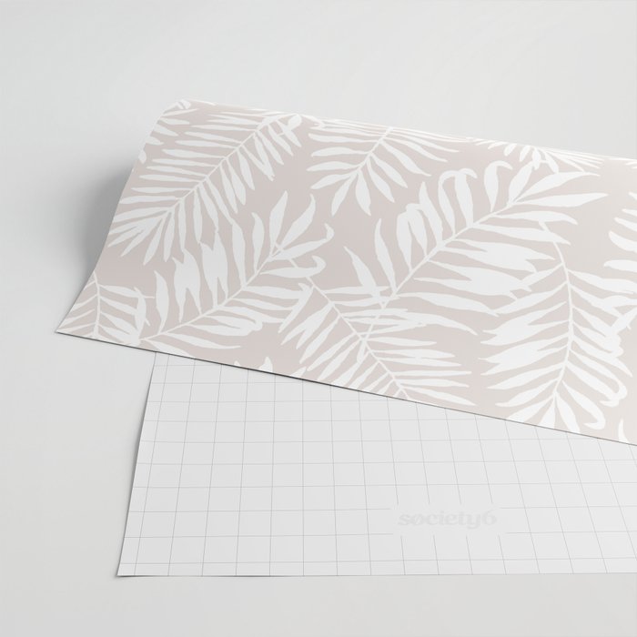 Tropical Palm Leaves - Palm Leaf Pattern - Sandy Beige Wrapping Paper Gallery Image 2