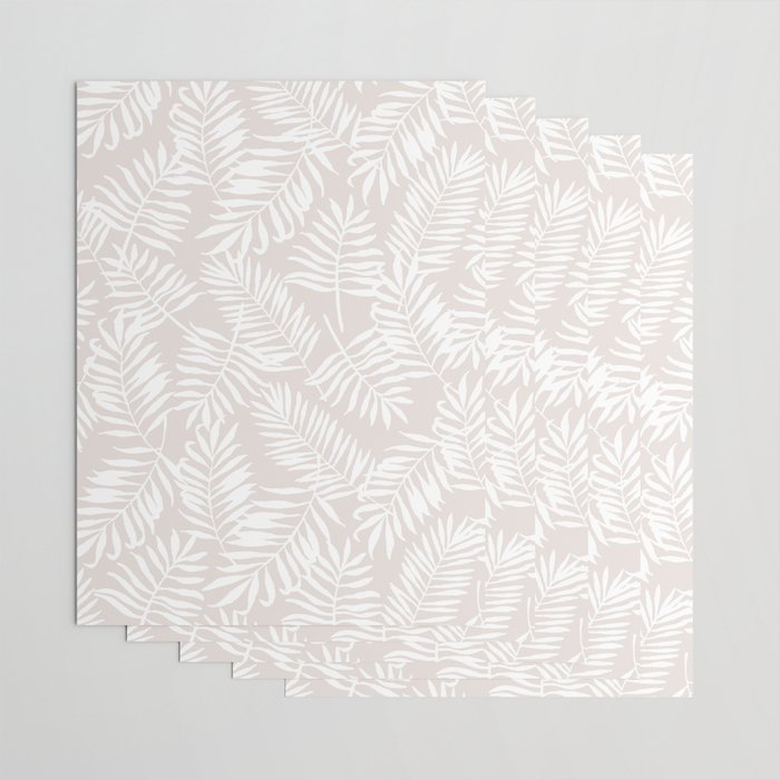 Tropical Palm Leaves - Palm Leaf Pattern - Sandy Beige Wrapping Paper Gallery Image 3