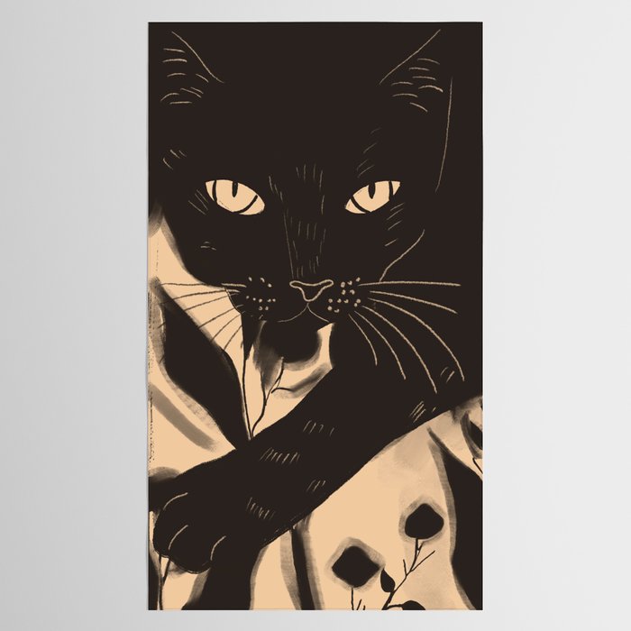 Black Cat 4 Tablecloth Gallery Image 2