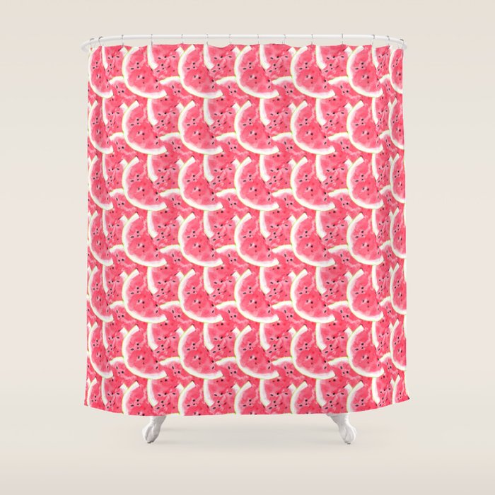 Tutti Frutti. Watermelon Shower Curtain Gallery Image 1