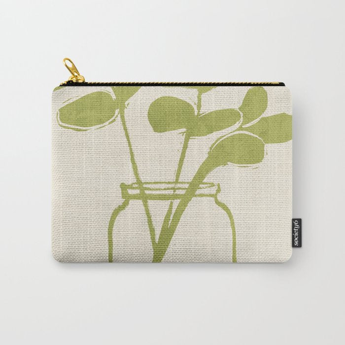Minimal Abstract Art Plant 40 Carry All Pouch Gallery Image 1