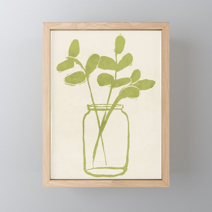 Minimal Abstract Art Plant 40 Mini Art Print Gallery Image 1