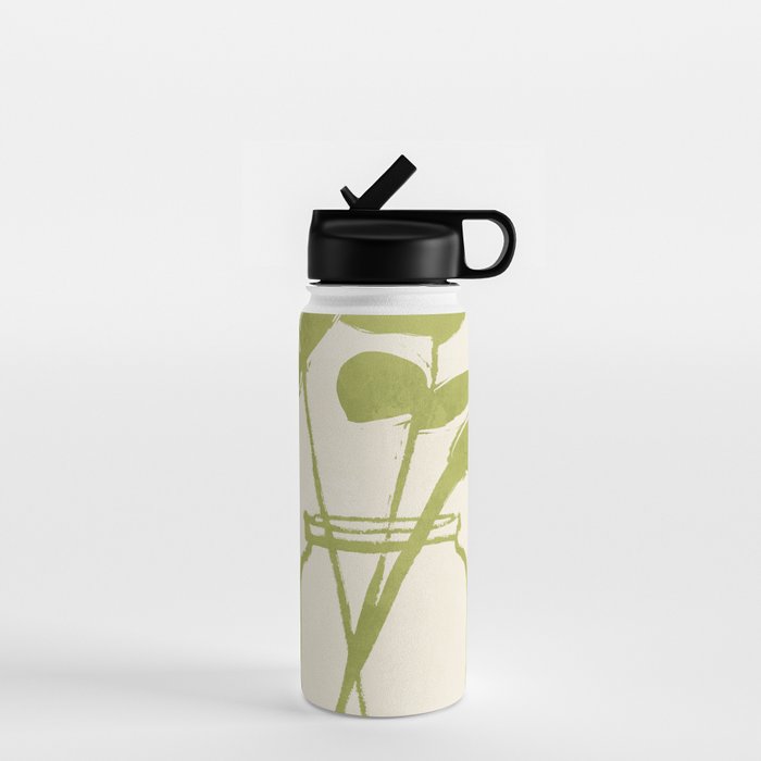 Minimal Abstract Art Plant 40 Water Bottle Gallery Image 1