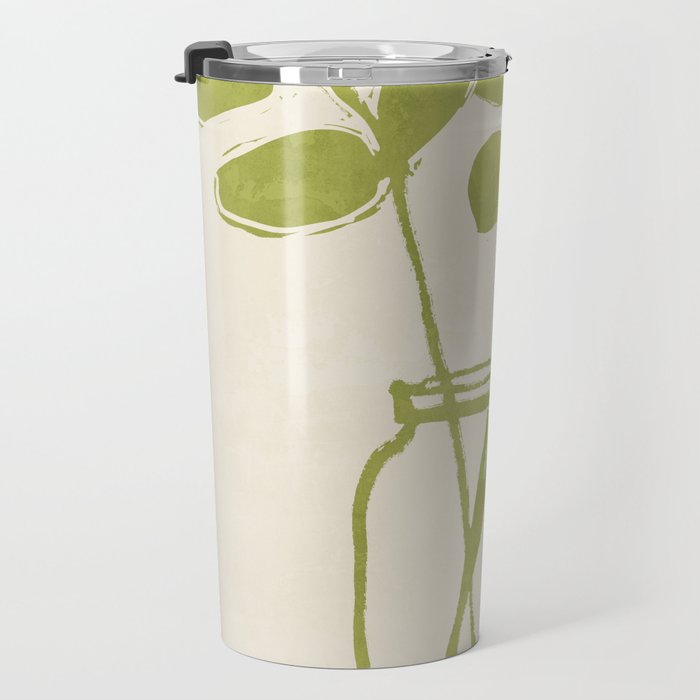 Minimal Abstract Art Plant 40 Travel Mug Gallery Image 3