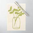 Minimal Abstract Art Plant 40 Wrapping Paper Gallery Image 1