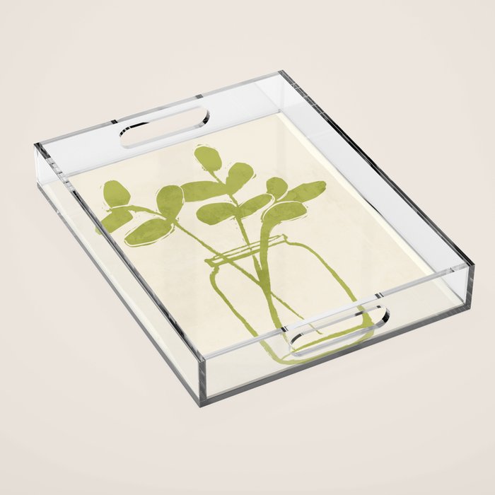 Minimal Abstract Art Plant 40 Acrylic Tray Gallery Image 1