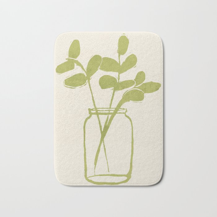 Minimal Abstract Art Plant 40 Bath Mat Gallery Image 1