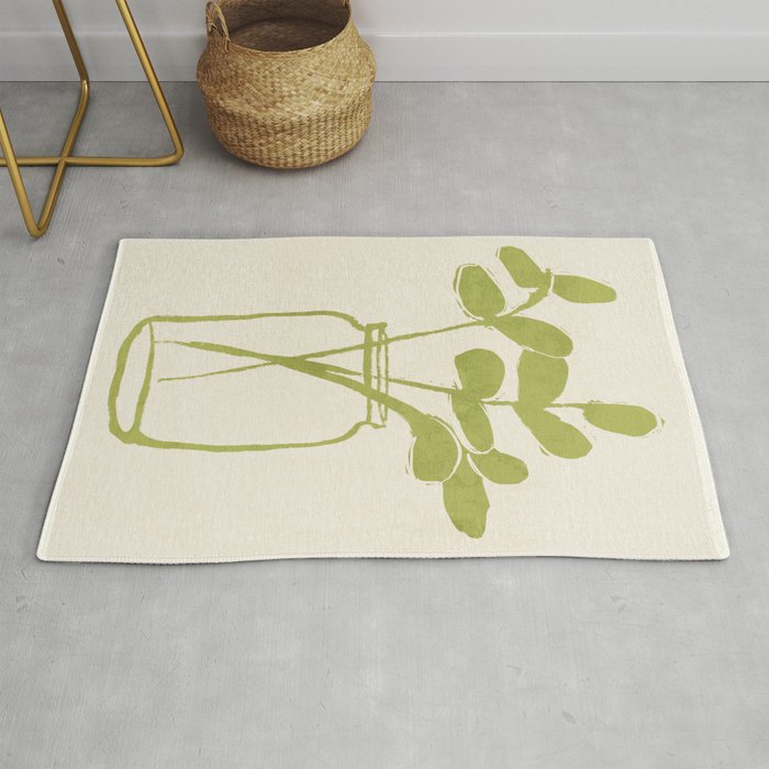 Minimal Abstract Art Plant 40 Rug Gallery Image 1