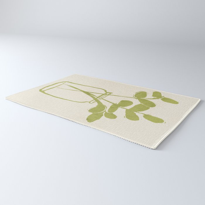 Minimal Abstract Art Plant 40 Rug Gallery Image 3