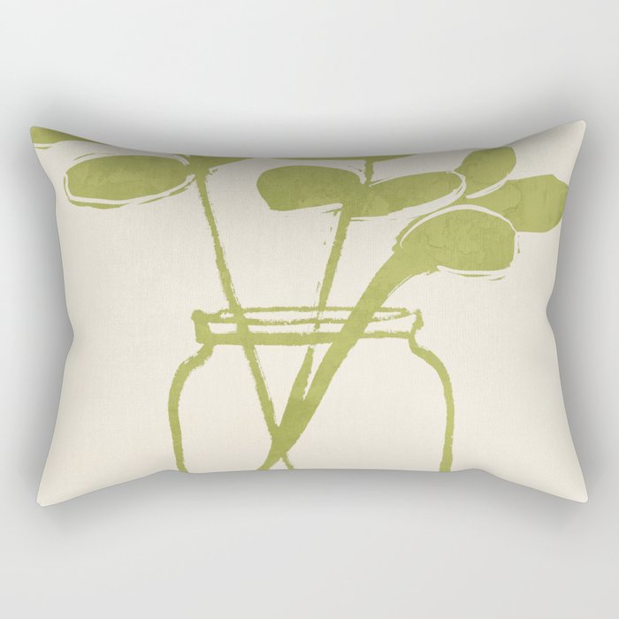 Minimal Abstract Art Plant 40 Rectangular Pillow Gallery Image 2