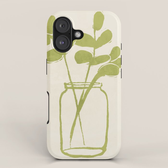 Minimal Abstract Art Plant 40 iPhone Case Gallery Image 1