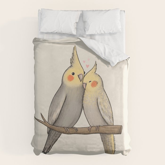 Cockatiel Cuddle Duvet Cover Gallery Image 6