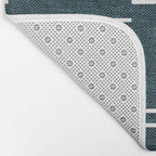 double dash on dark teal Bath Mat Gallery Image 2