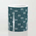 double dash on dark teal Coffee Mug Gallery Image 4