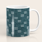 double dash on dark teal Coffee Mug Gallery Image 1