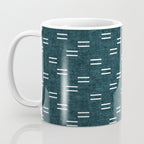 double dash on dark teal Coffee Mug Gallery Image 3