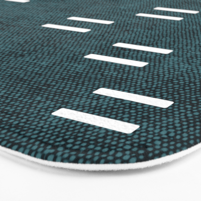 double dash on dark teal Bath Mat Gallery Image 3