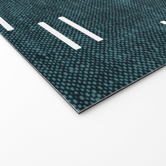 double dash on dark teal Welcome Mat Gallery Image 2