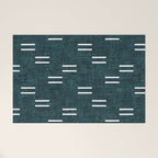 double dash on dark teal Welcome Mat Gallery Image 1