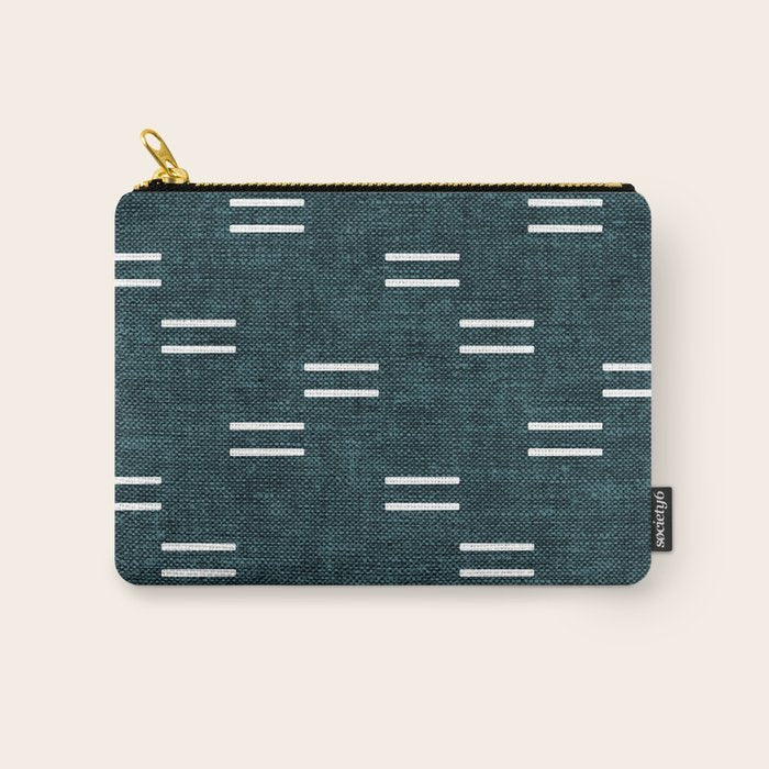 double dash on dark teal Carry All Pouch Gallery Image 1