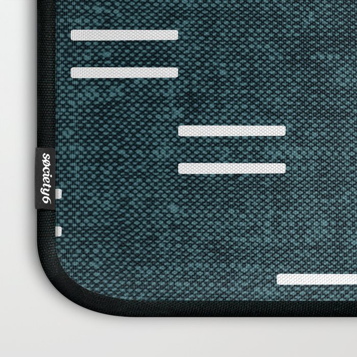 double dash on dark teal Laptop Sleeve Gallery Image 3