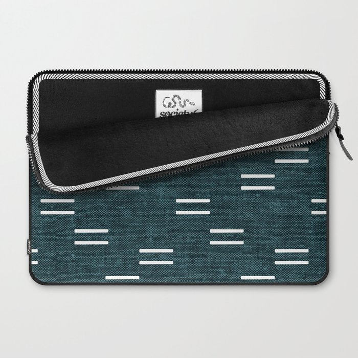 double dash on dark teal Laptop Sleeve Gallery Image 2