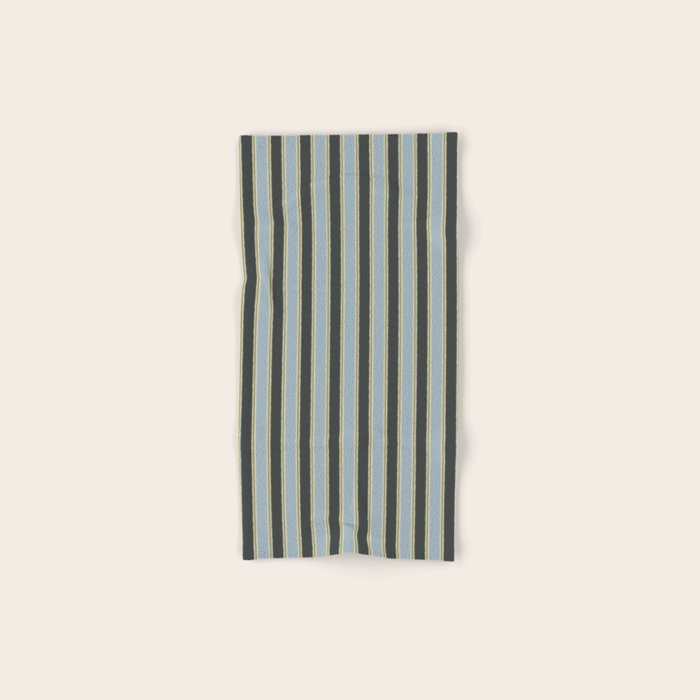 Vintage Cottage Stripes Cozy Eclectic Vertical Pattern Bath Towel Gallery Image 1