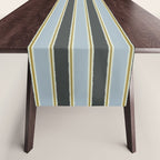 Vintage Cottage Stripes Cozy Eclectic Vertical Pattern Table Runner Gallery Image 1