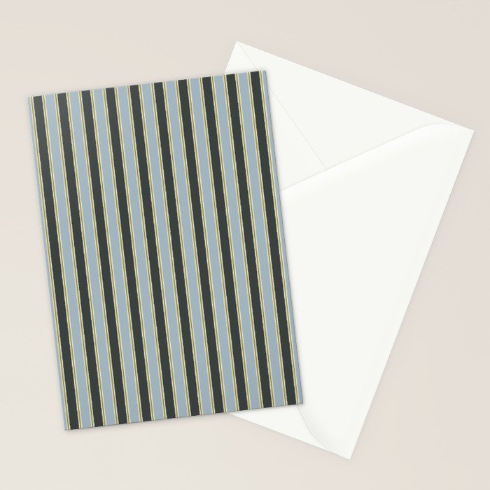 Vintage Cottage Stripes Cozy Eclectic Vertical Pattern Stationery Card Gallery Image 2