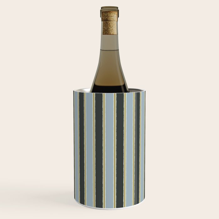 Vintage Cottage Stripes Cozy Eclectic Vertical Pattern Wine Chiller Gallery Image 2