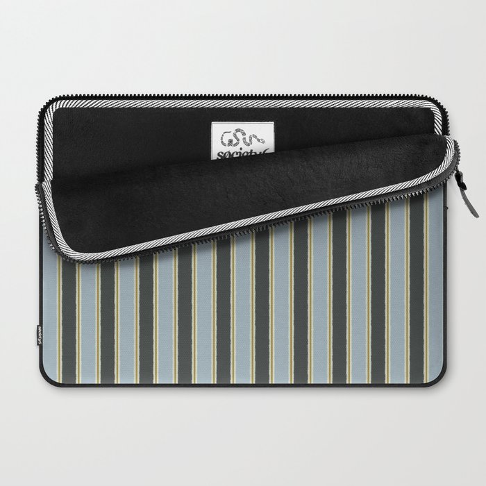 Vintage Cottage Stripes Cozy Eclectic Vertical Pattern Laptop Sleeve Gallery Image 2