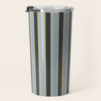 Vintage Cottage Stripes Cozy Eclectic Vertical Pattern Travel Mug Gallery Image 3