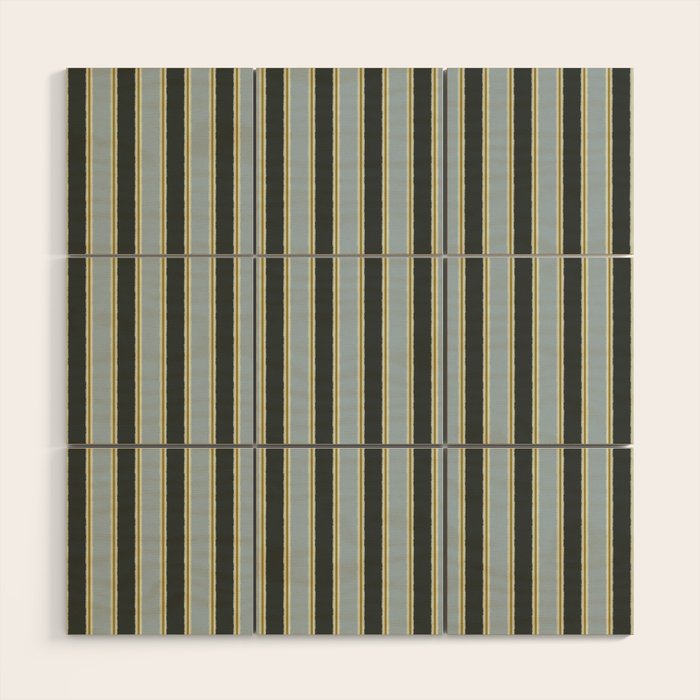 Vintage Cottage Stripes Cozy Eclectic Vertical Pattern Wood Wall Art Gallery Image 1