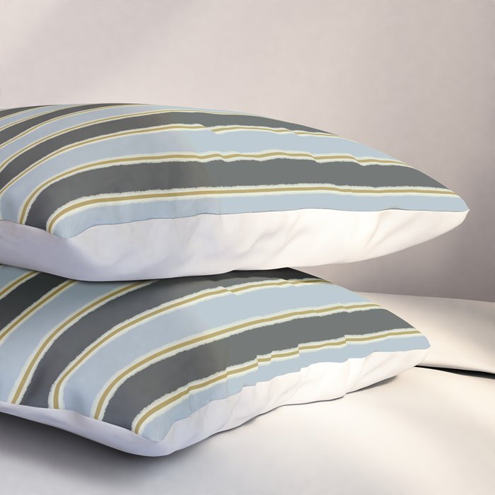Vintage Cottage Stripes Cozy Eclectic Vertical Pattern Pillow Sham Gallery Image 3