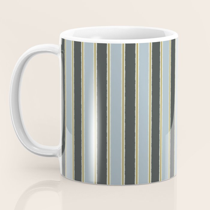 Vintage Cottage Stripes Cozy Eclectic Vertical Pattern Coffee Mug Gallery Image 3